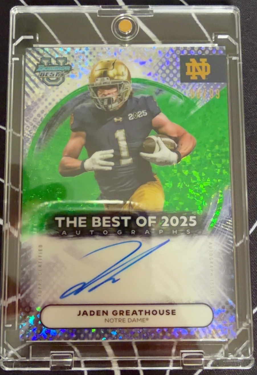Jaden Greathouse 2025 Bowman U Best front