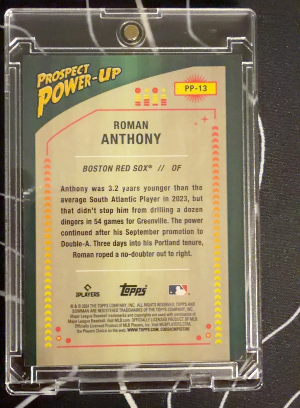 Roman Anthony 2024 Bowman Chrome back