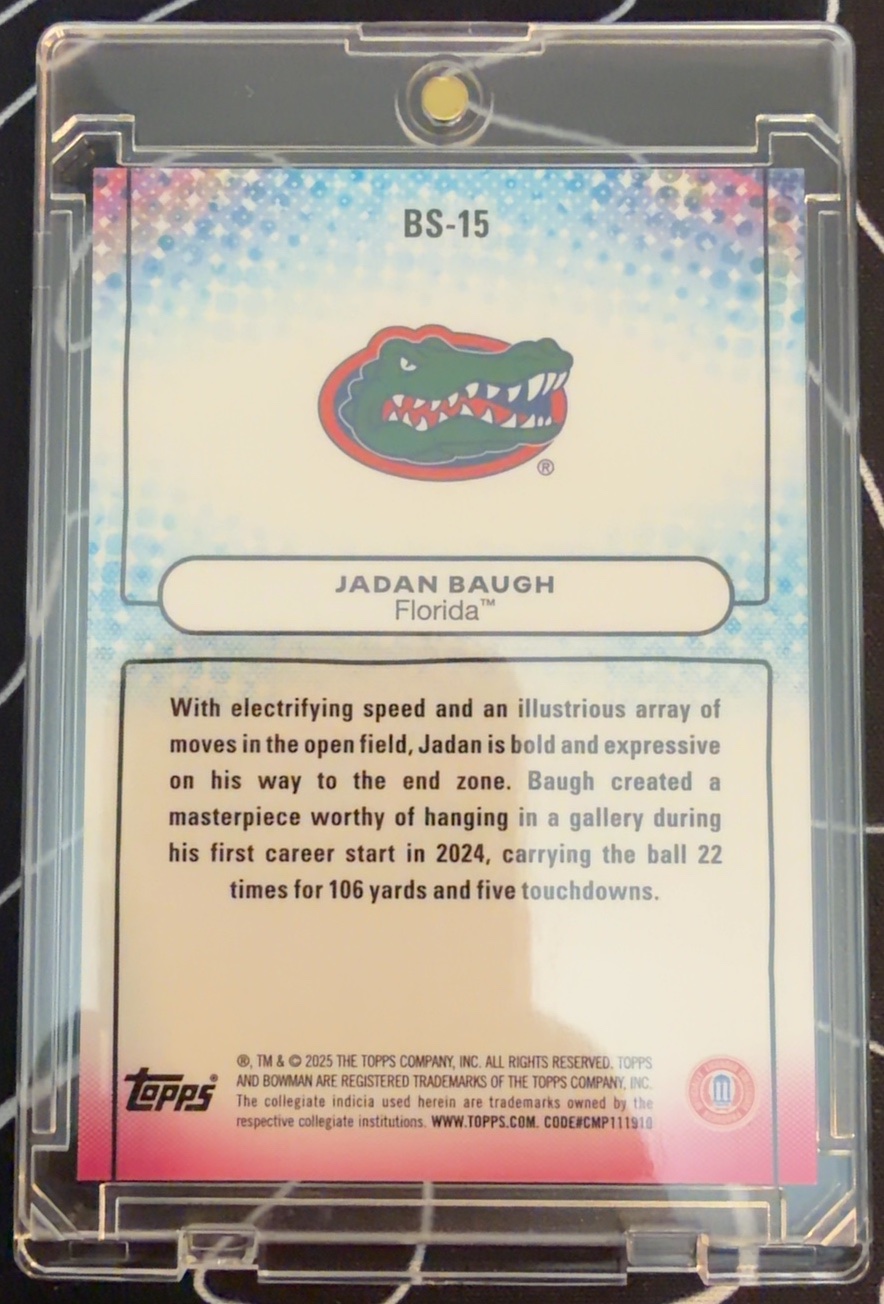 Jadan Baugh 2025 Bowman's Best University back