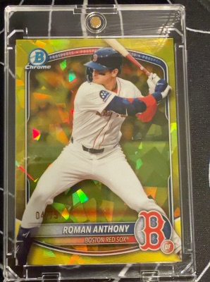 Roman Anthony 2025 Bowman Chrome Sapphire Yellow Sapphire Refractor /75