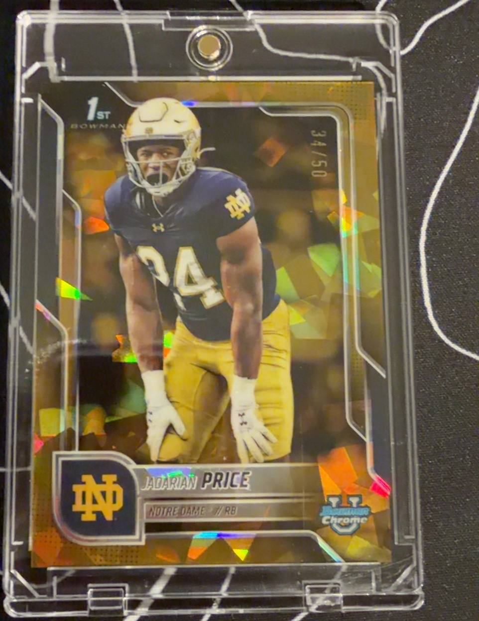Jadarian Price 2025 Bowman Chrome U Sapphire front