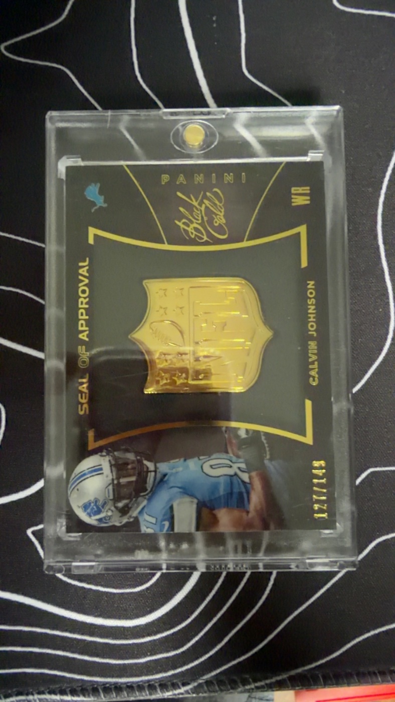 Calvin Johnson 2014 Panini Black and Gold front