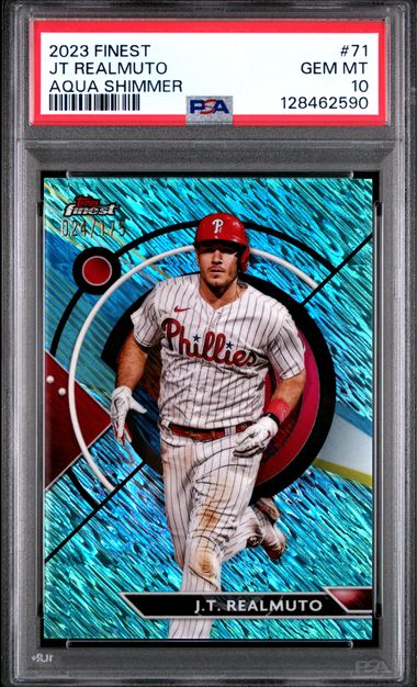 Jt Realmuto 2023 Topps Finest Aqua Shimmer