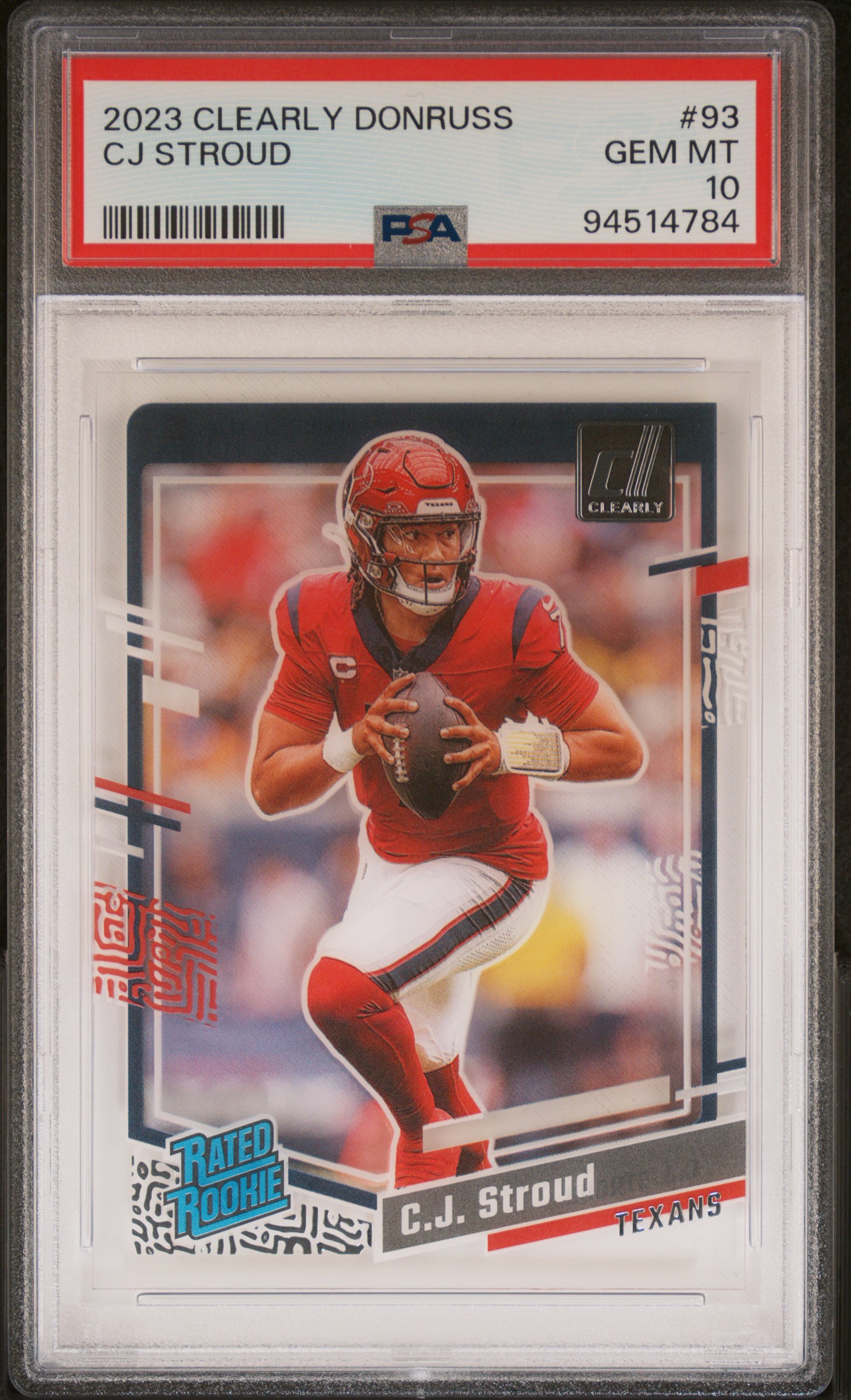 C.J. Stroud 2023 Panini Clearly Donruss front