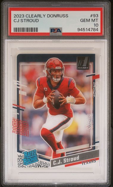 C.J. Stroud 2023 Panini Clearly Donruss Rated Rookie