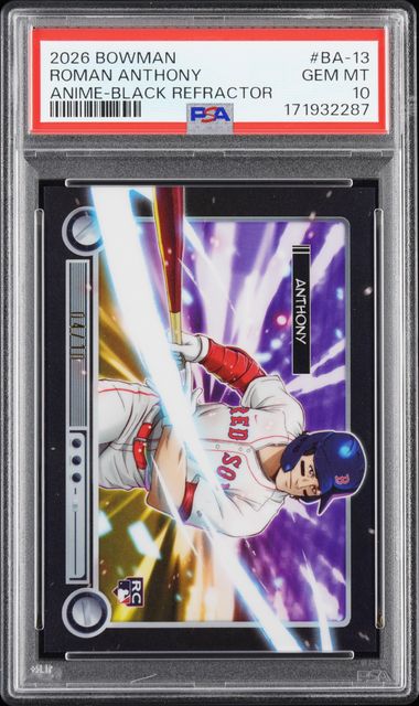 Roman Anthony 2026 Bowman Chrome Anime Black Refractor /10