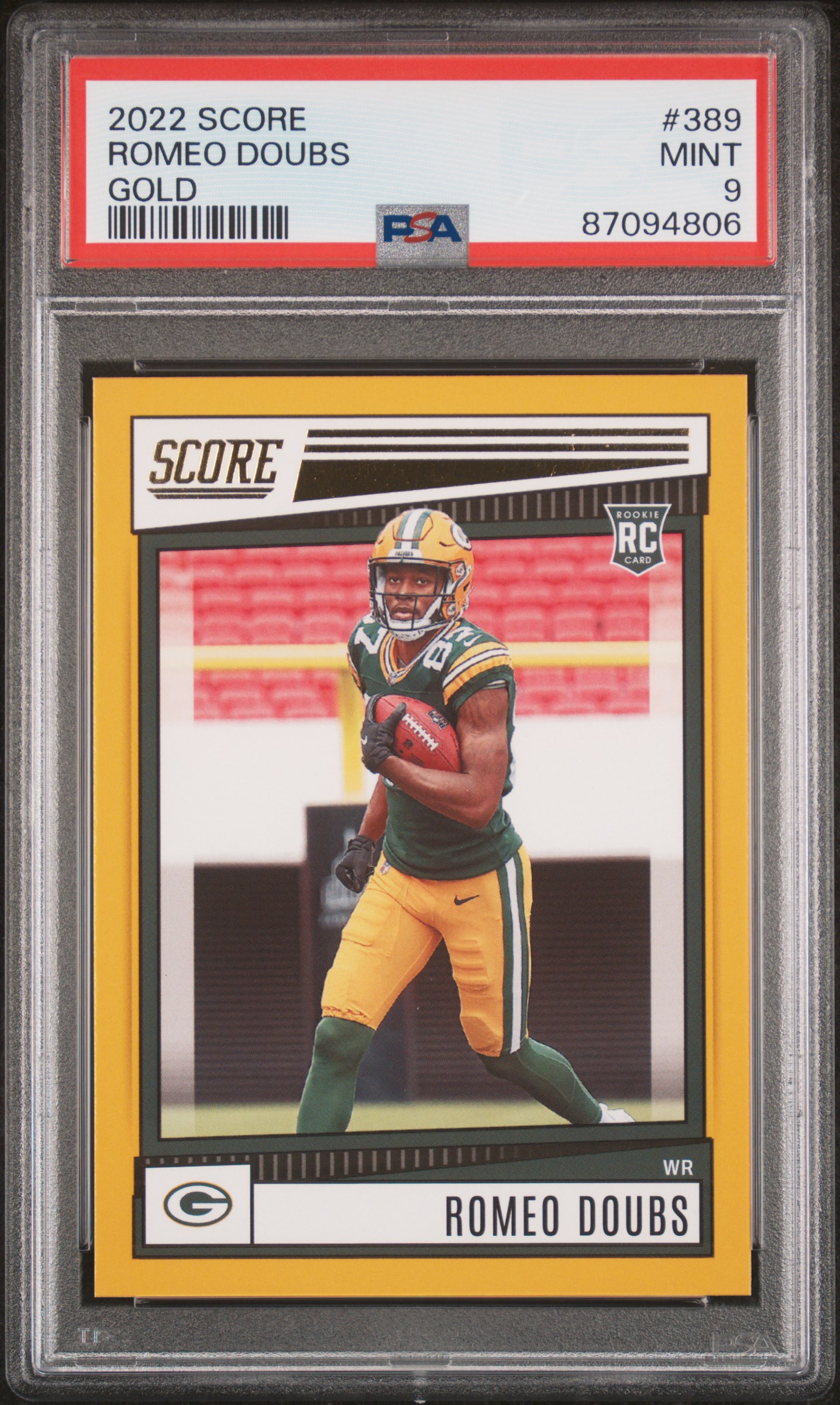 Romeo Doubs 2022 Panini Score front