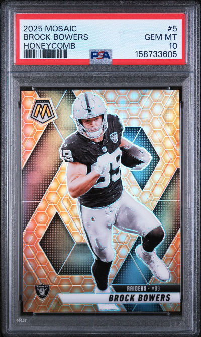 Brock Bowers 2025 Panini Mosaic Honeycomb