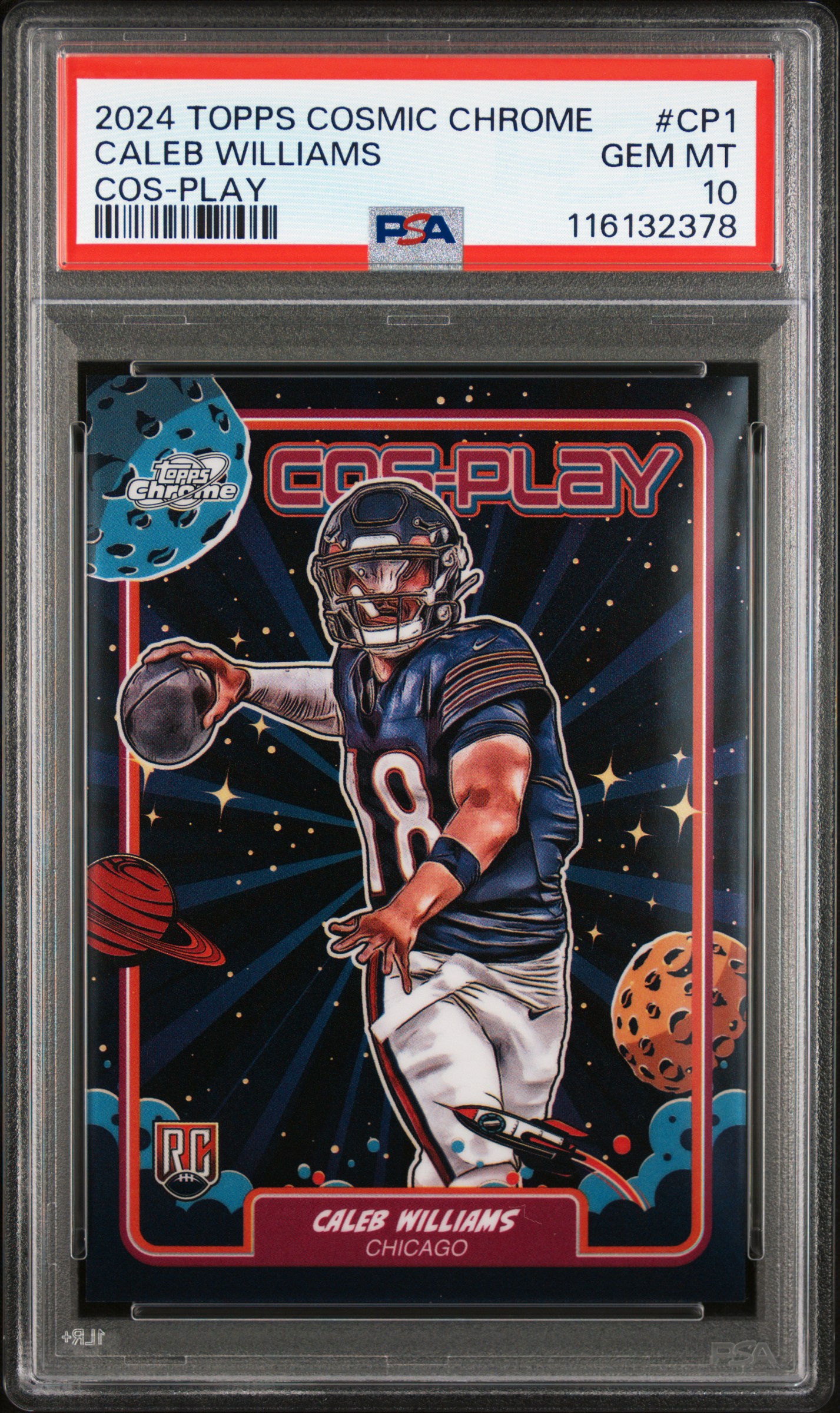 Caleb Williams 2024 Topps Cosmic Chrome Cos-Play front