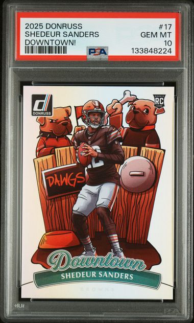 Shedeur Sanders 2025 Panini Donruss Downtown