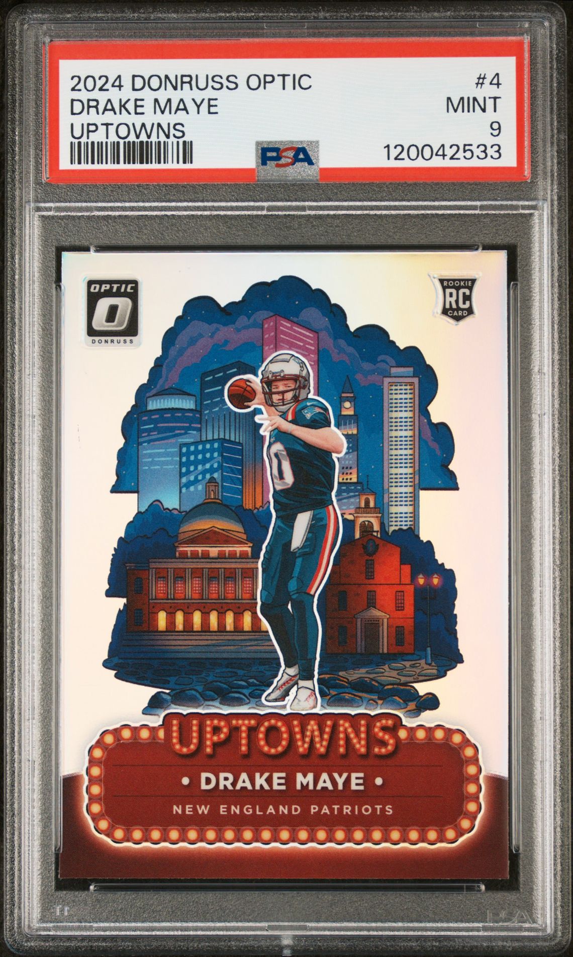 Drake Maye 2024 Panini Donruss Optic front