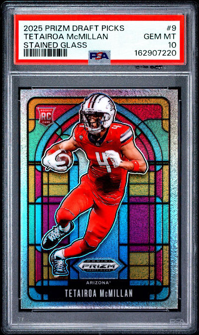 Tetairoa McMillan 2025 Panini Prizm Draft Picks Stained Glass