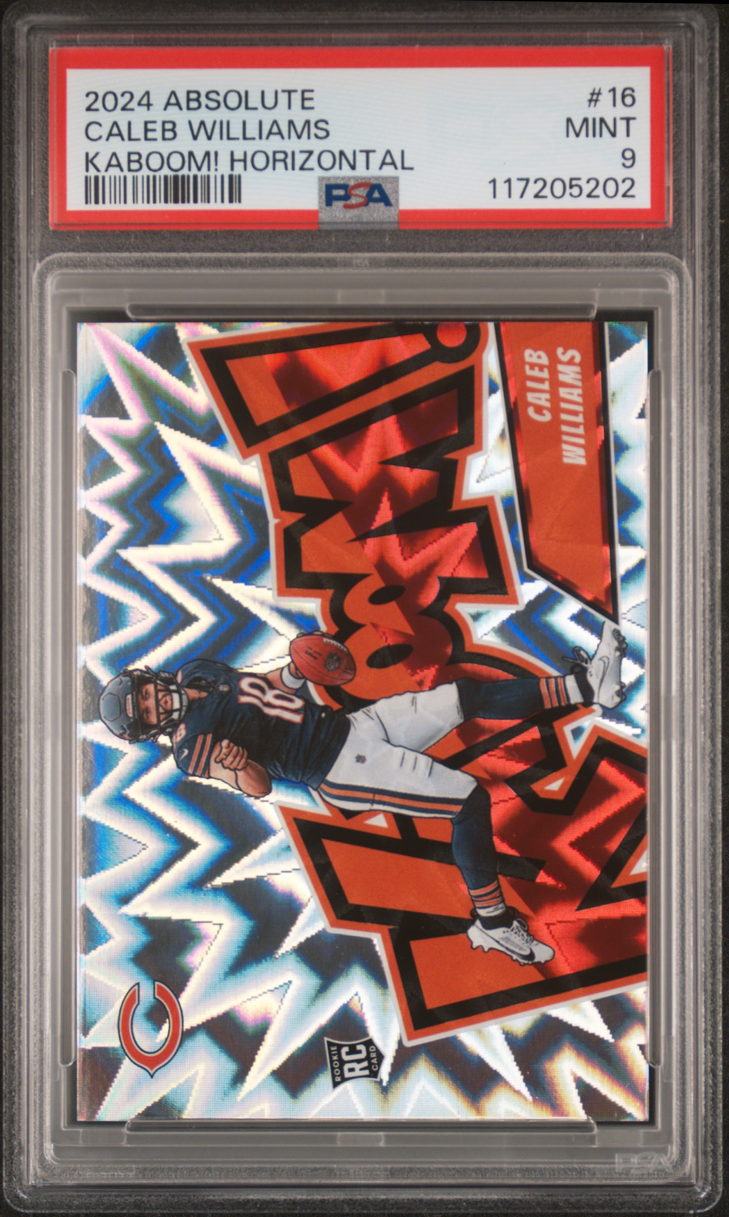 Caleb Williams 2024 Panini Absolute Kaboom! Horizontal front