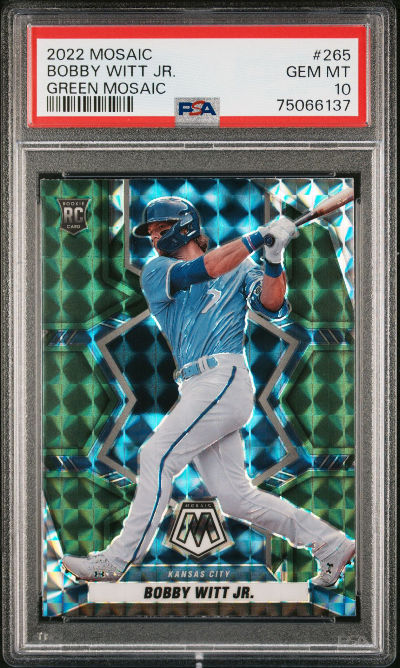 Bobby Witt Jr. 2022 Panini Mosaic Green Mosaic