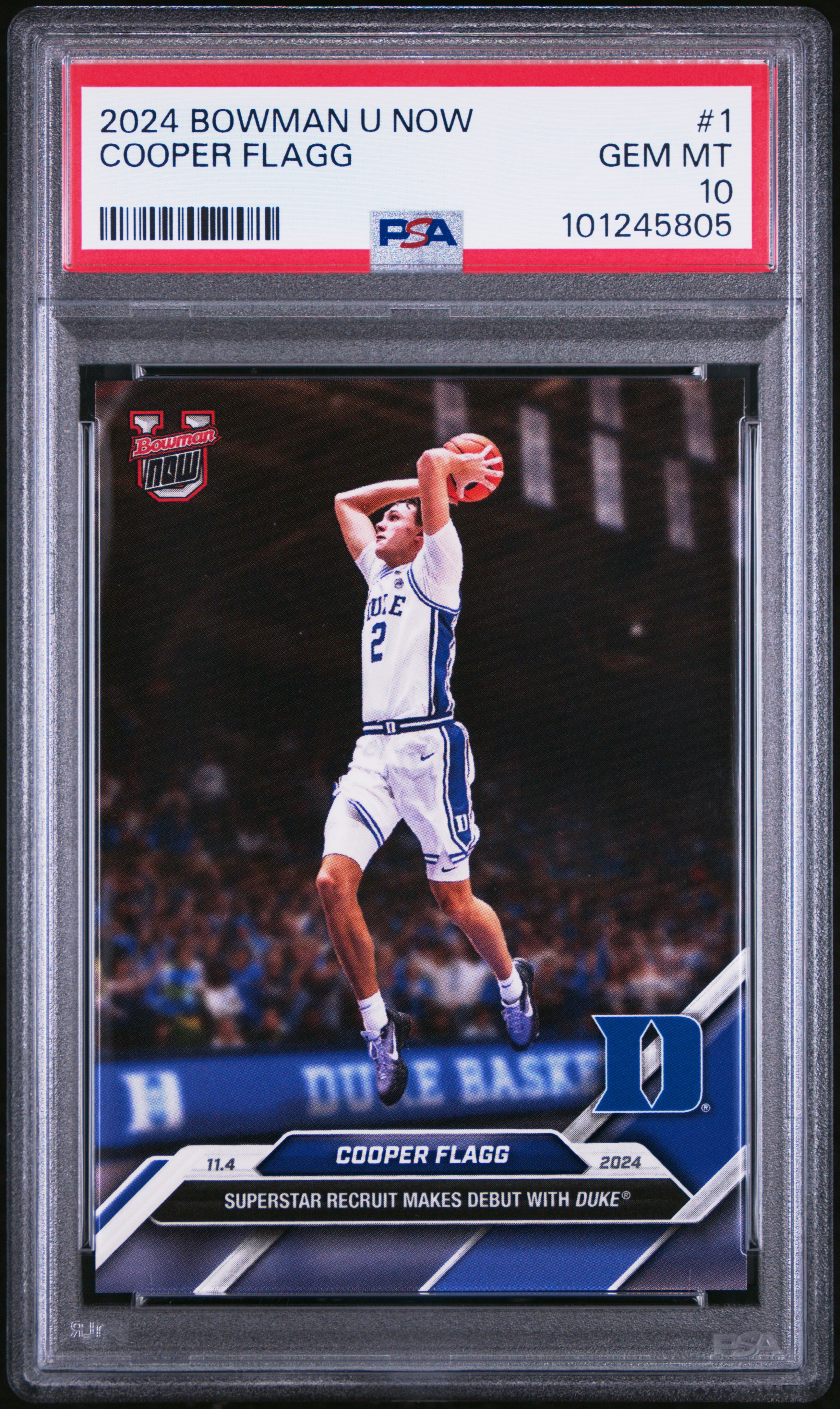 Cooper Flagg 2024 Bowman U Now front