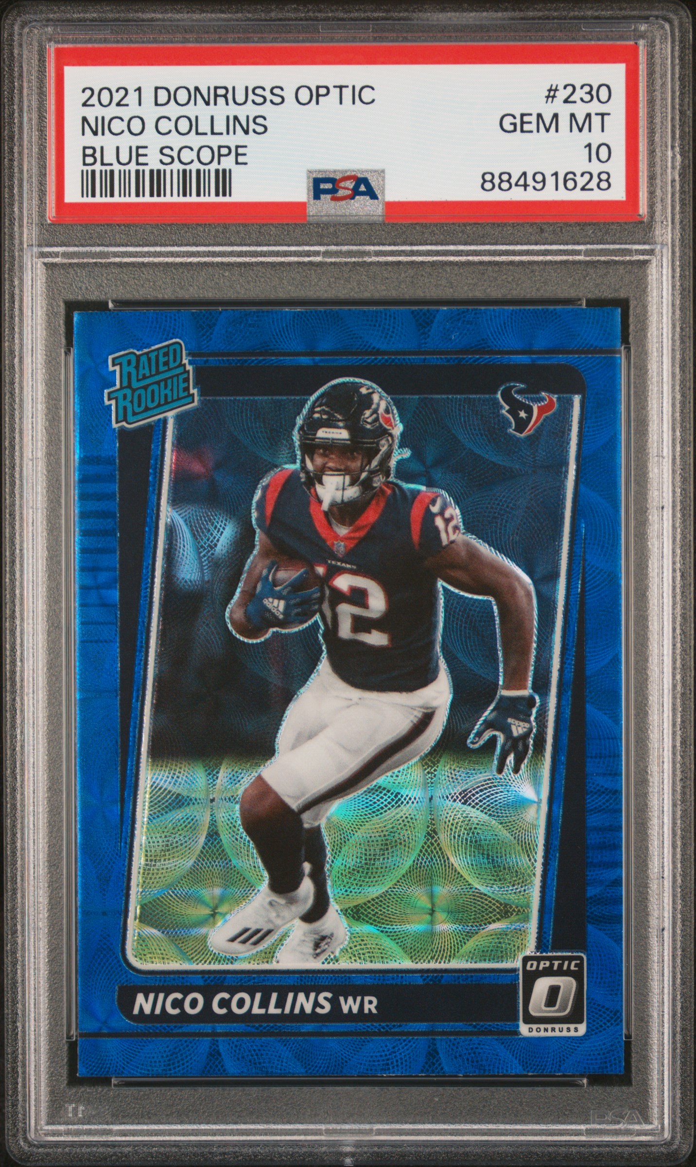 Nico Collins 2021 Donruss Optic front
