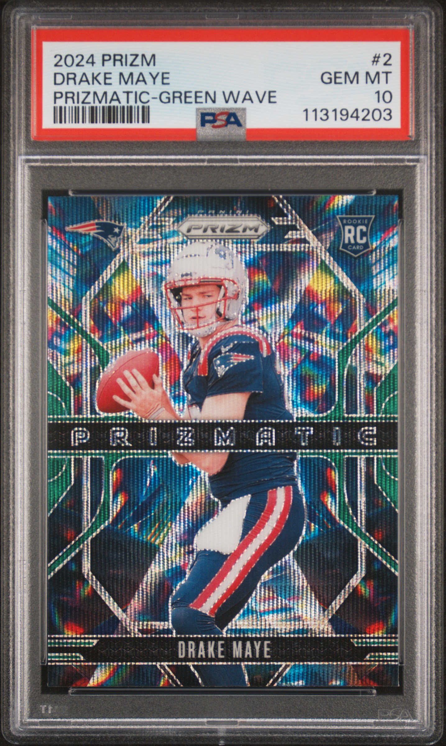 Drake Maye 2024 Panini Prizm front