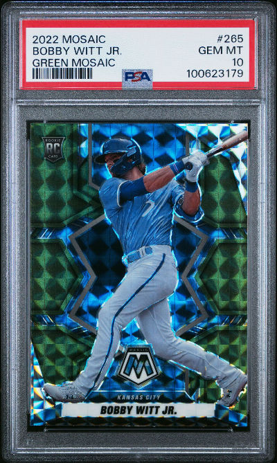 Bobby Witt Jr. 2022 Panini Mosaic Green Mosaic