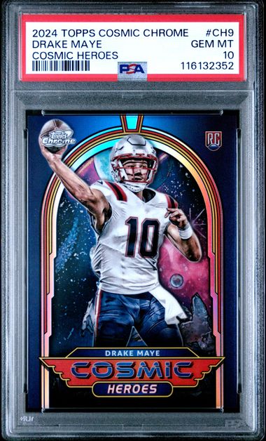 Drake Maye 2024 Topps Cosmic Chrome Cosmic Heroes