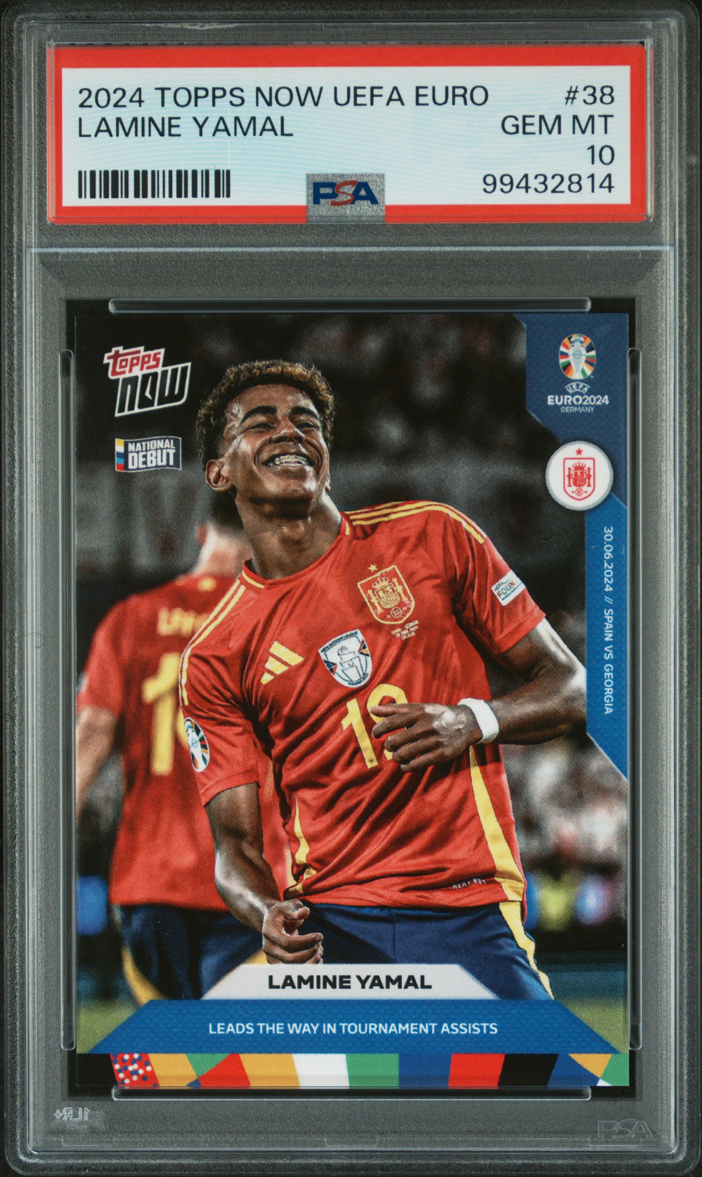 Lamine Yamal 2024 Topps Now UEFA Euro front