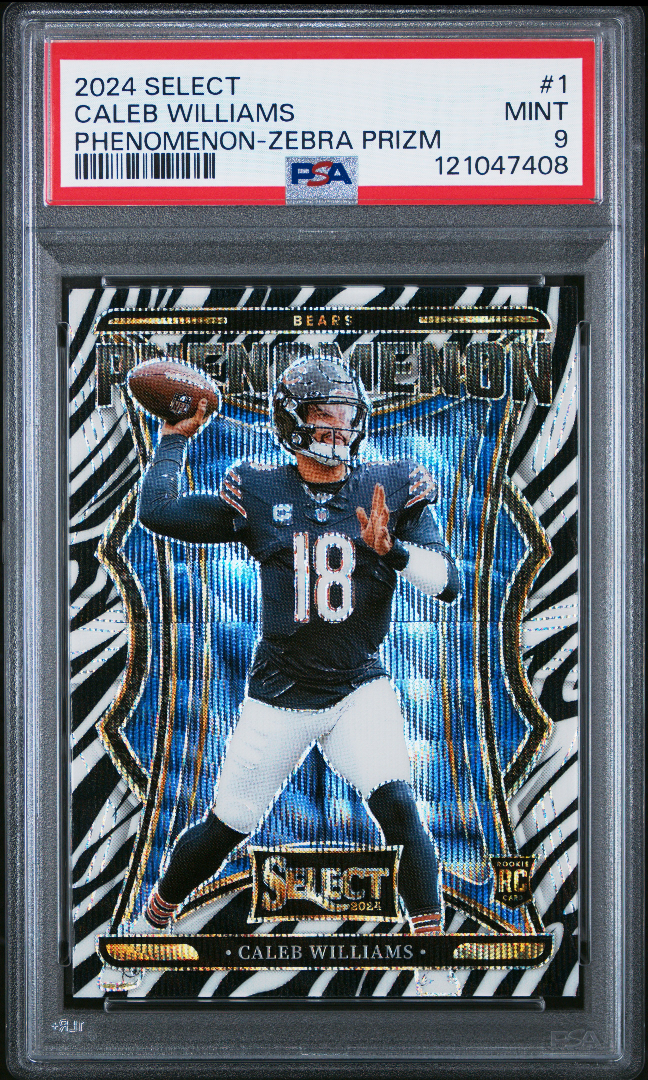 Caleb Williams 2024 Panini Select Phenomenon front