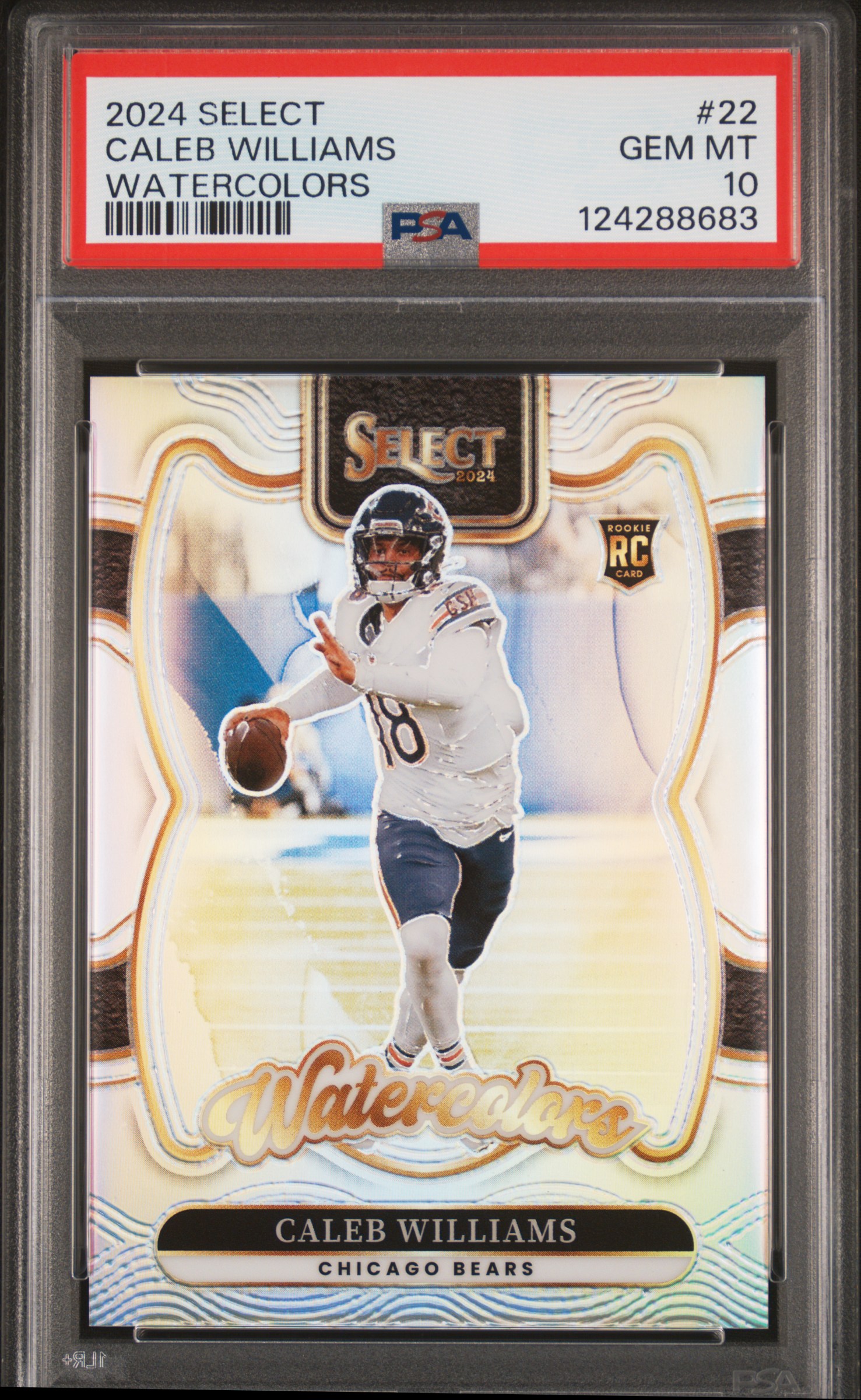 Caleb Williams 2024 Panini Select Watercolors front