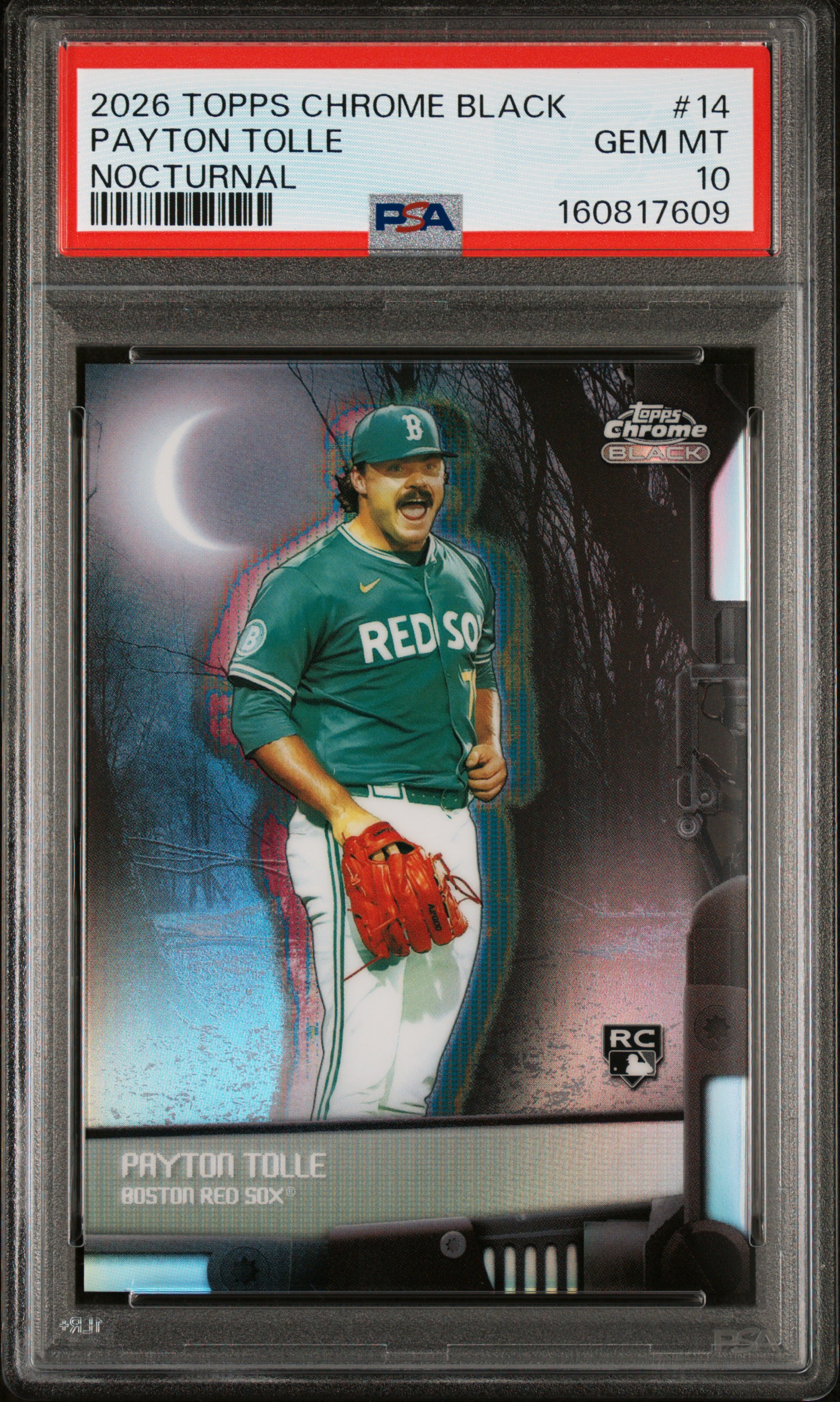 Payton Tolle 2026 Topps Chrome Black front