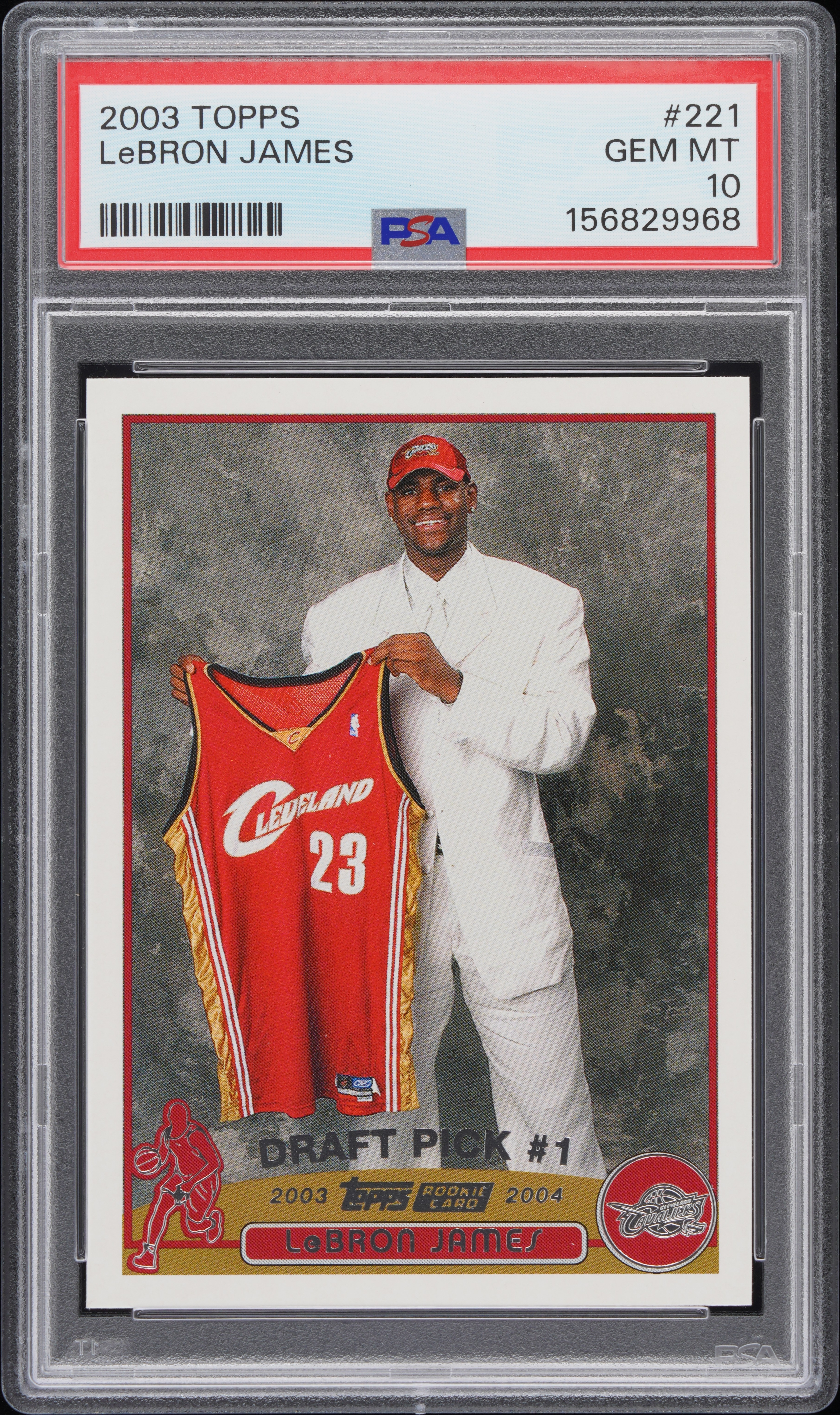 LeBron James 2003 Topps front