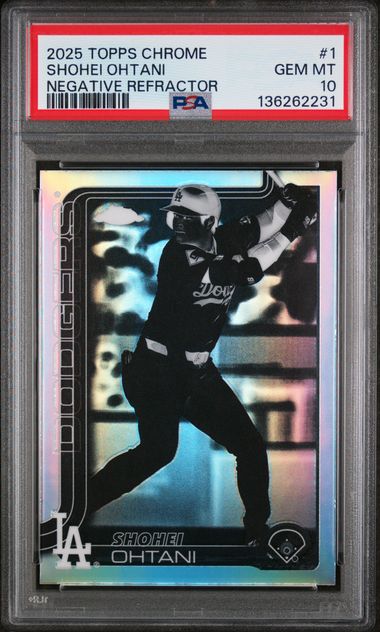 Shohei Ohtani 2025 Topps Chrome Negative Refractor