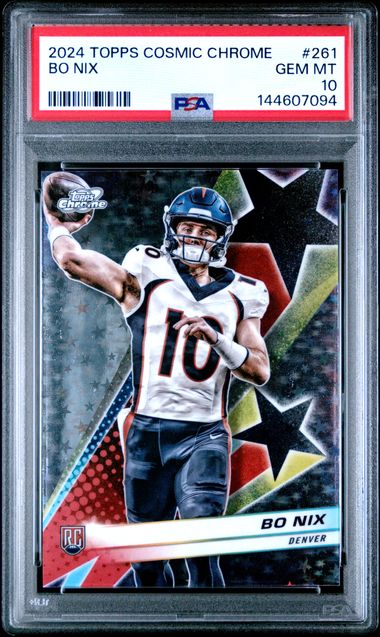 Bo Nix 2024 Topps Cosmic Chrome Starfractor