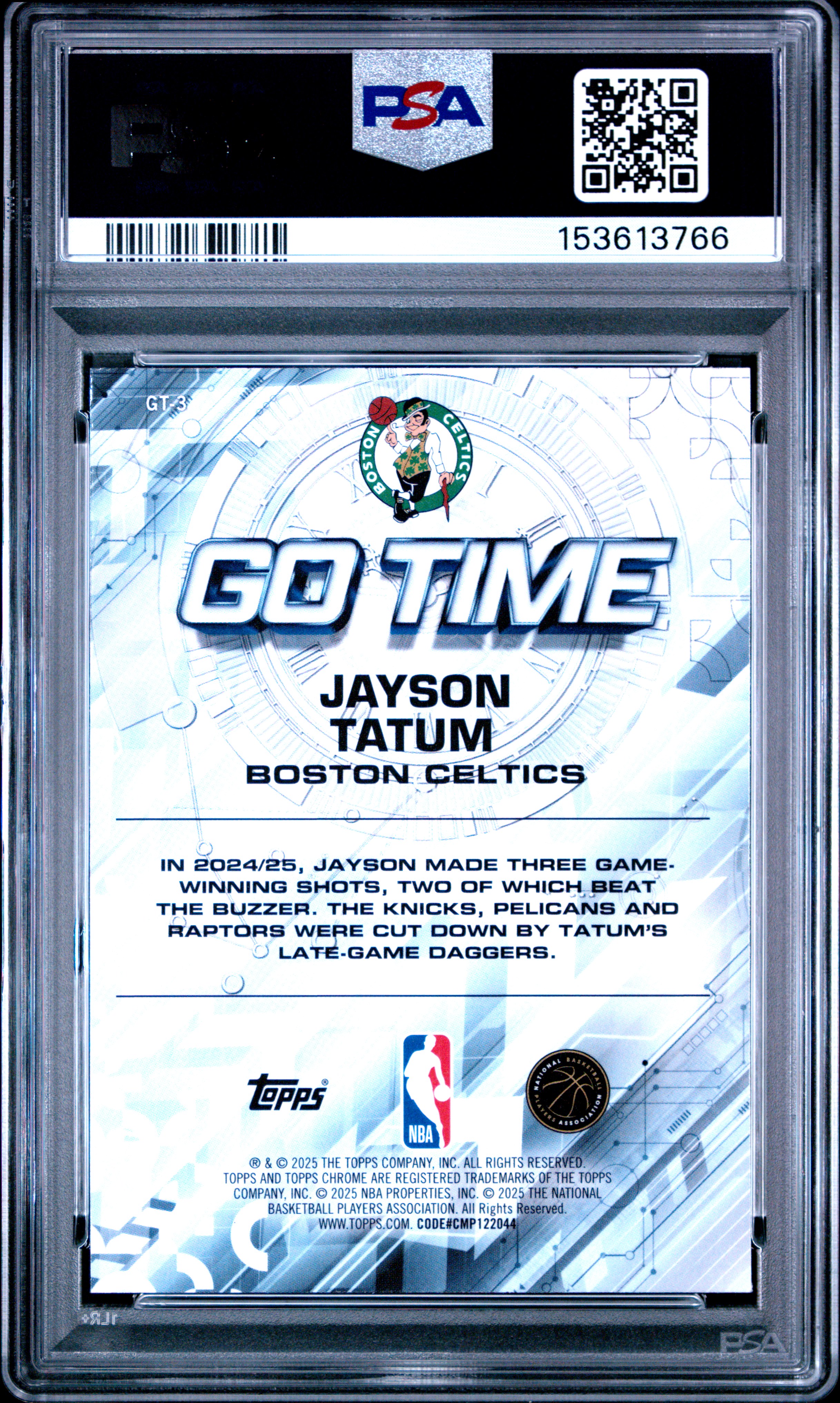 Jayson Tatum 2025 Topps Chrome back