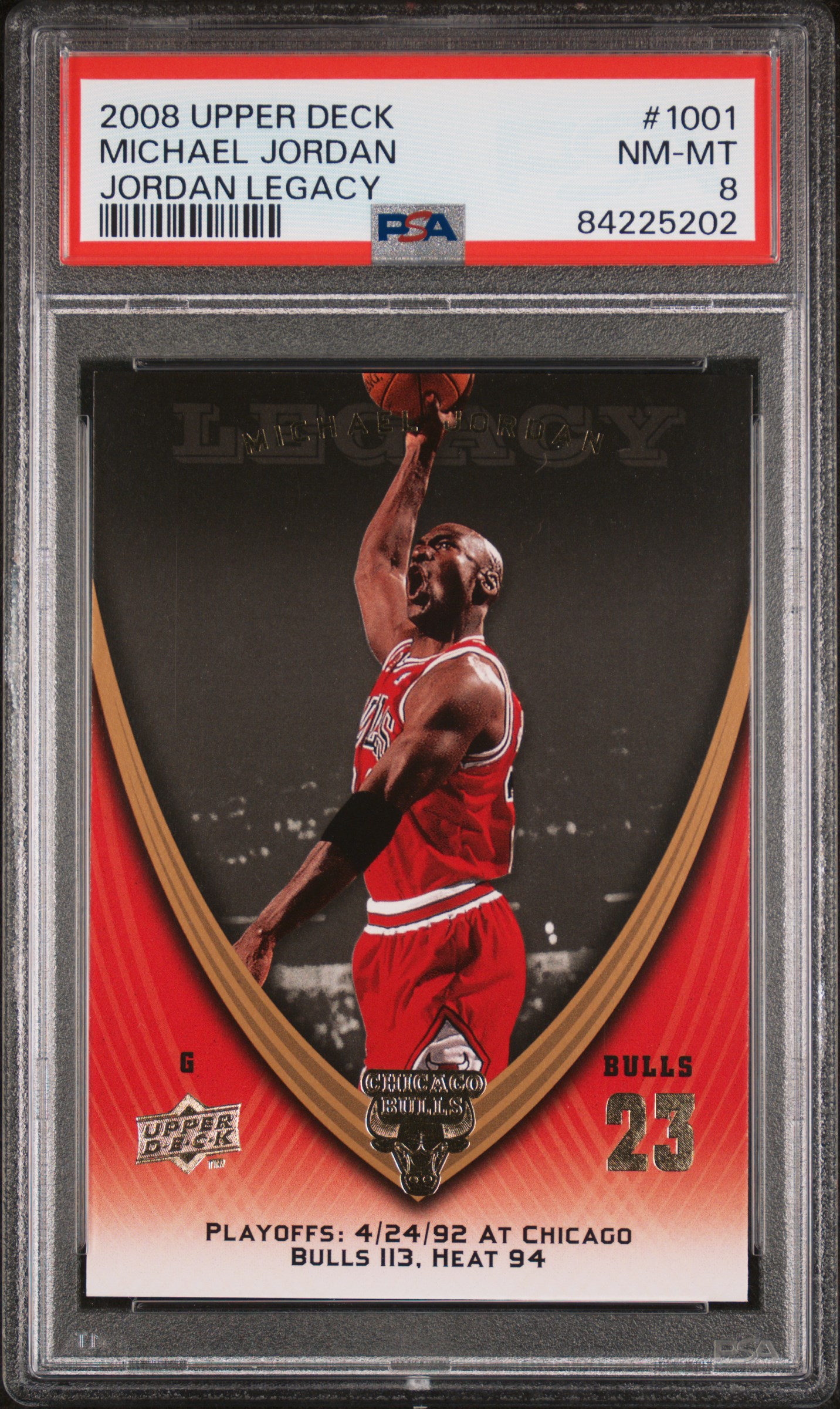 Michael Jordan 2008 Upper Deck Jordan Legacy front