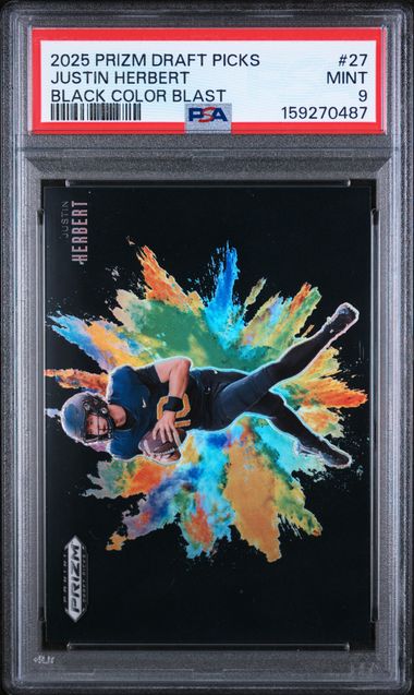 Justin Herbert 2025 Panini Prizm Draft Picks Black Color Blast