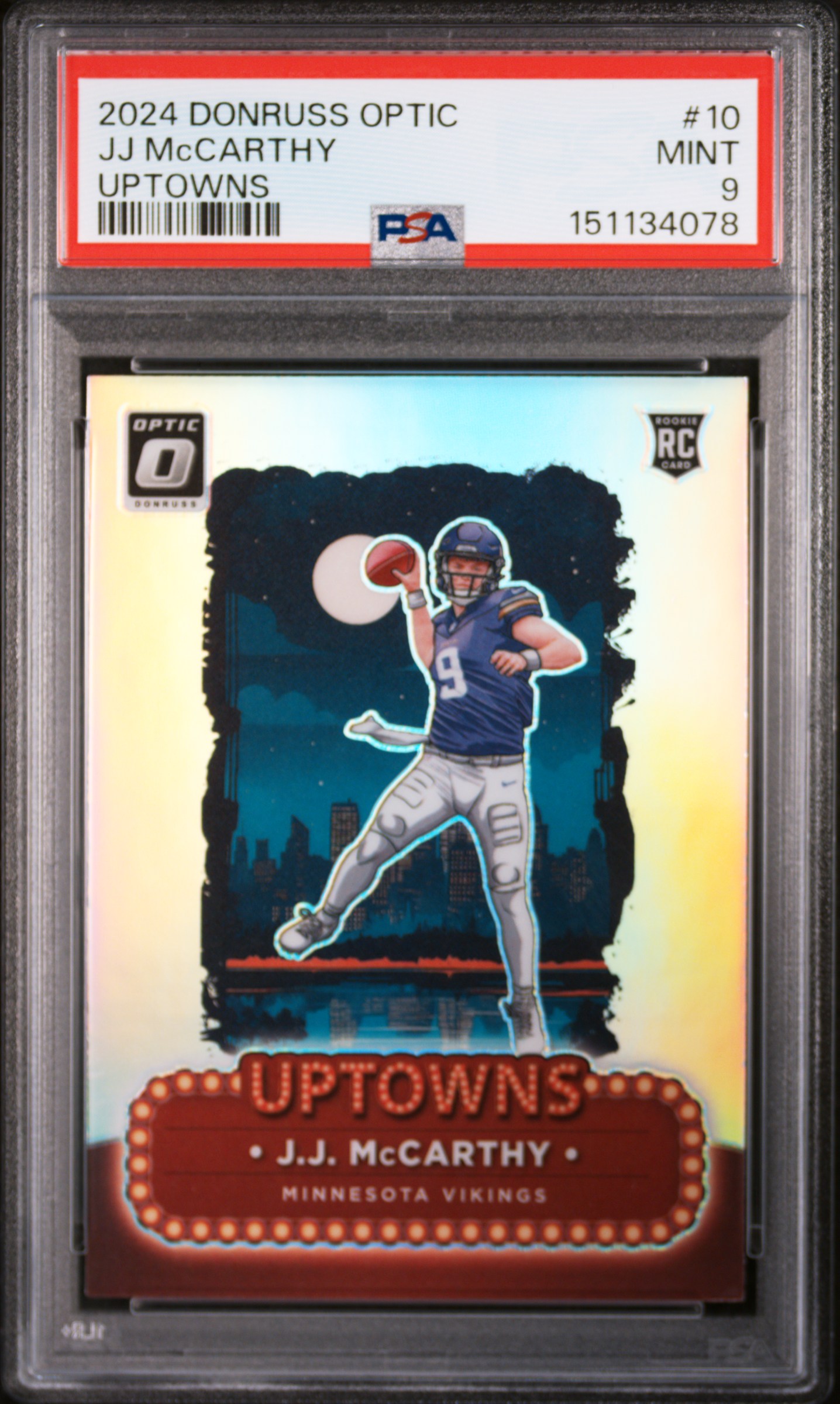 J.J. McCarthy 2024 Panini Donruss Optic front