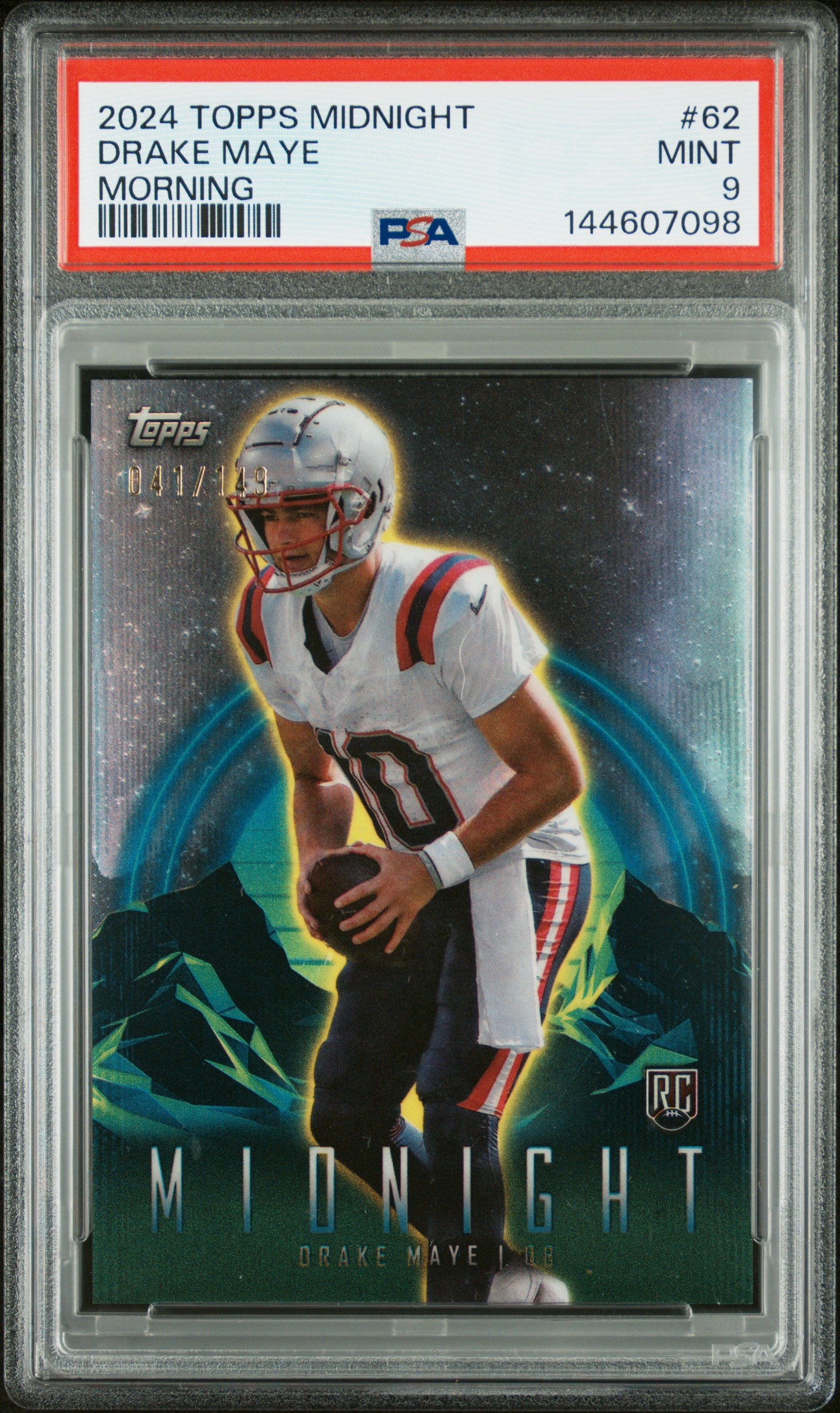 Drake Maye 2024 Topps Midnight front