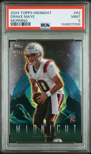 Drake Maye 2024 Topps Midnight Morning /149