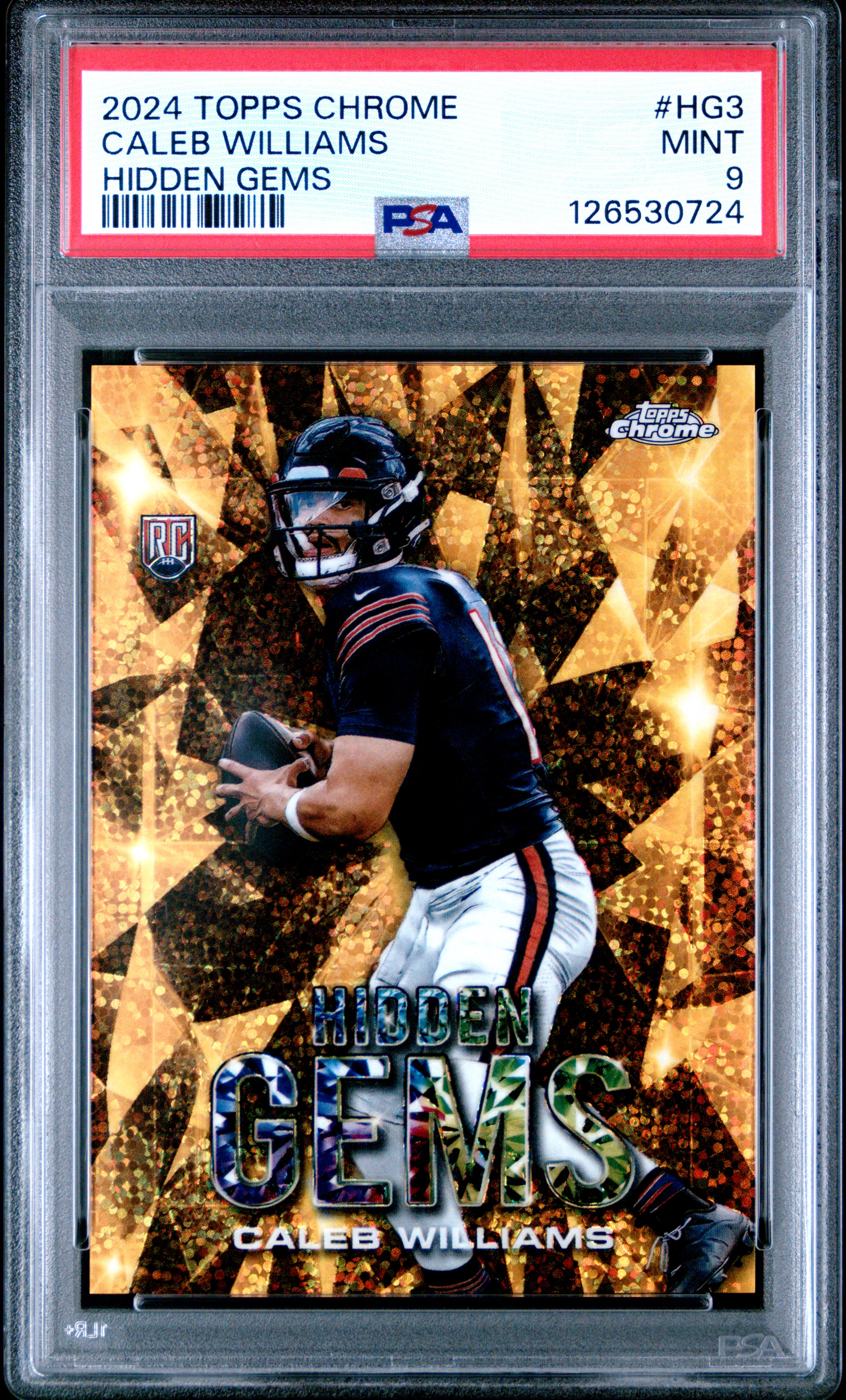 Caleb Williams 2024 Topps Chrome Hidden Gems front