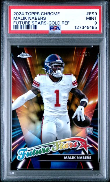 Malik Nabers 2024 Topps Chrome Future Stars Gold Refractor /50