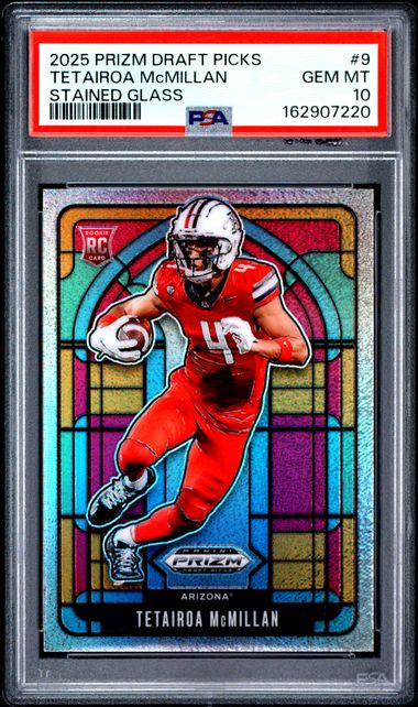 Tetairoa McMillan 2025 Panini Prizm Draft Picks Stained Glass