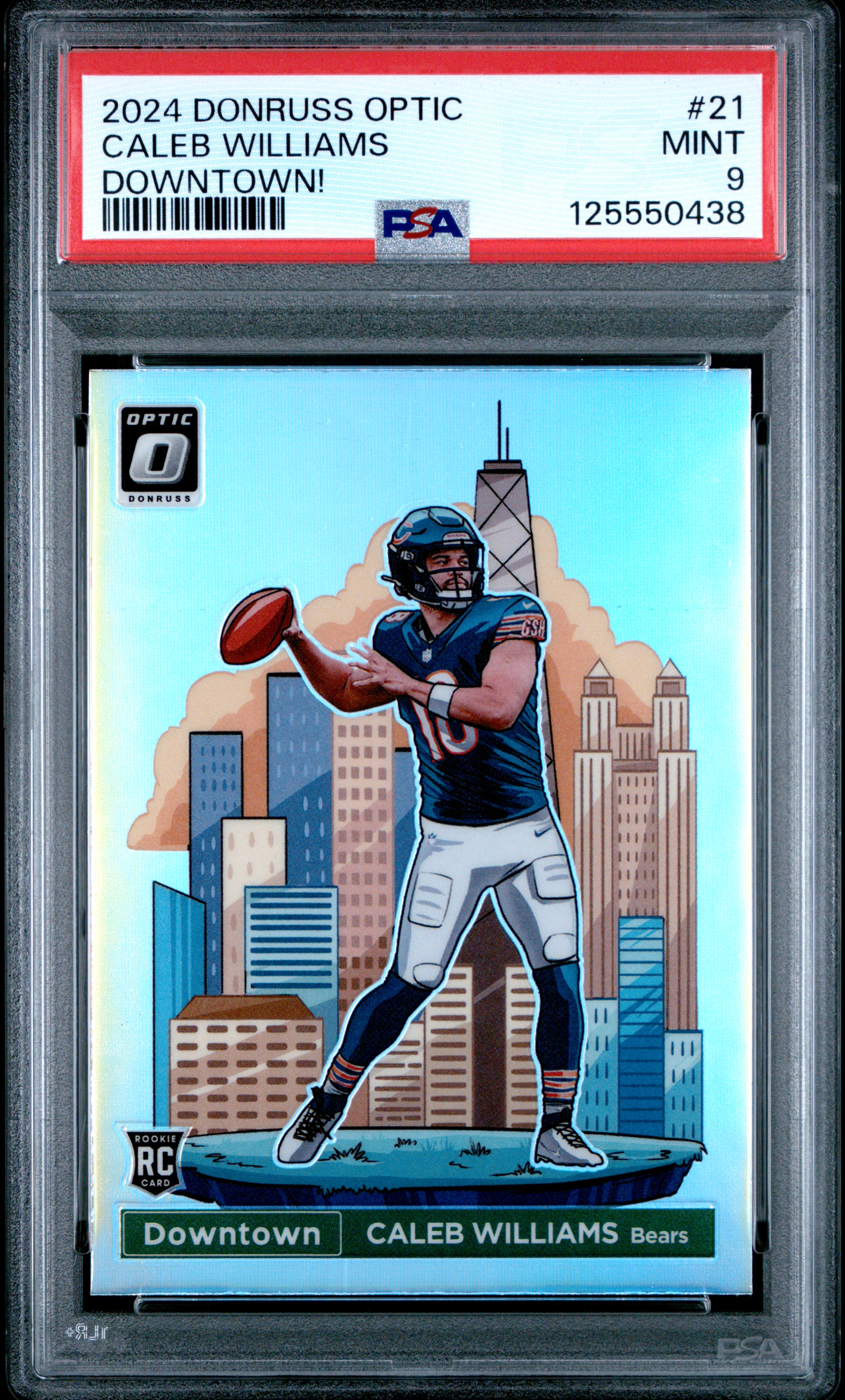 Caleb Williams 2024 Panini Donruss Optic Downtown! front