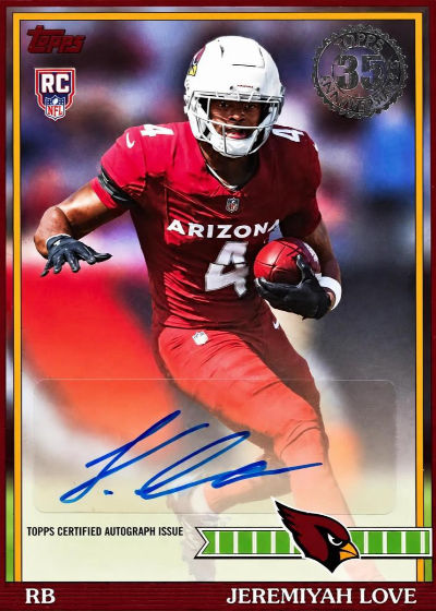 Jeremiyah Love 2026 Topps 1991 Topps Football Autographs