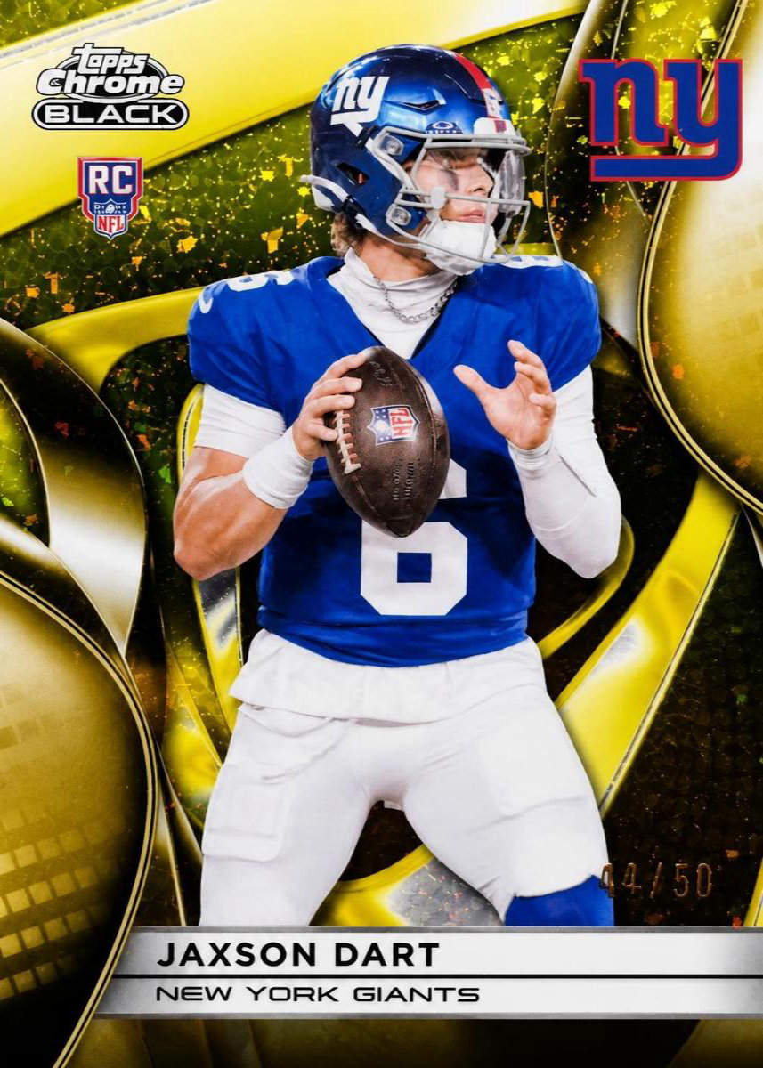 Jaxson Dart 2025 Topps Chrome Black front
