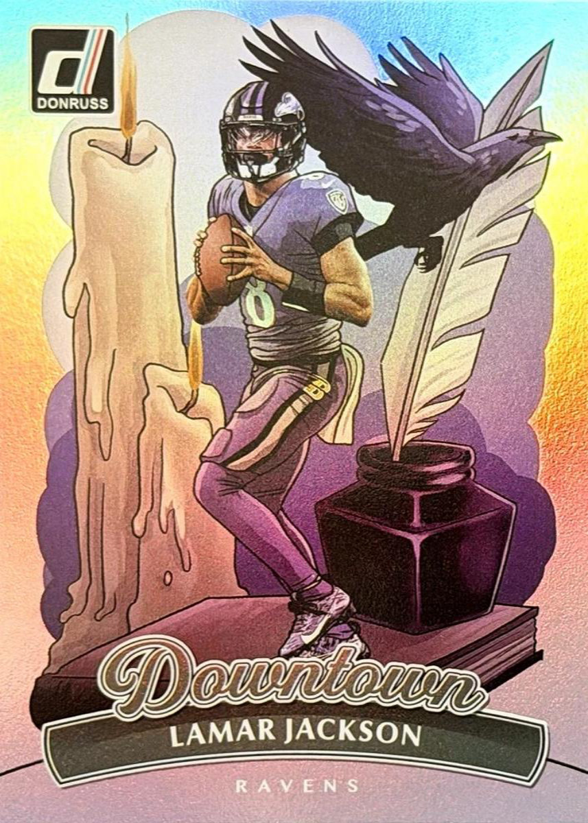Lamar Jackson 2025 Panini Donruss front