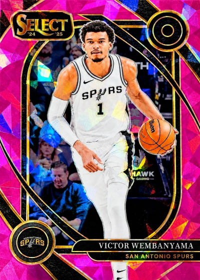 Victor Wembanyama 2024 Panini Select Courtside Pink Cracked Ice Prizm /99
