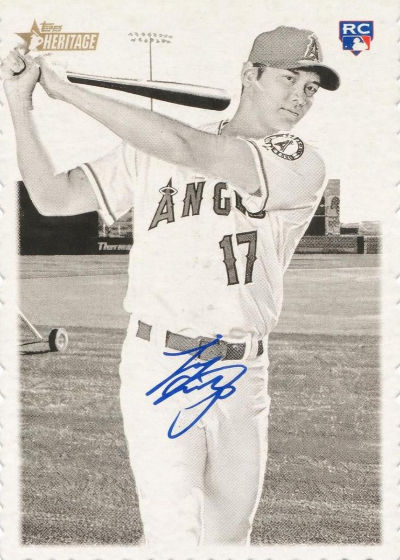 Shohei Ohtani 2018 Topps Heritage 1969 Topps Deckle Edge