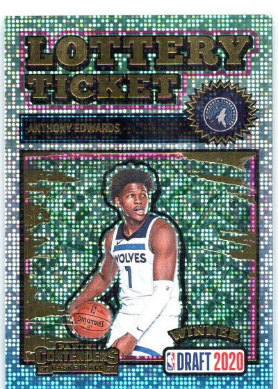 Anthony Edwards 2020 Panini Contenders Lottery Ticket