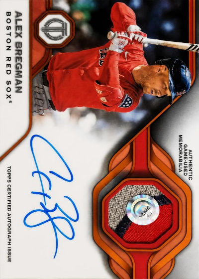 Alex Bregman 2026 Topps Tribute Tribute Autograph Patch Orange /25