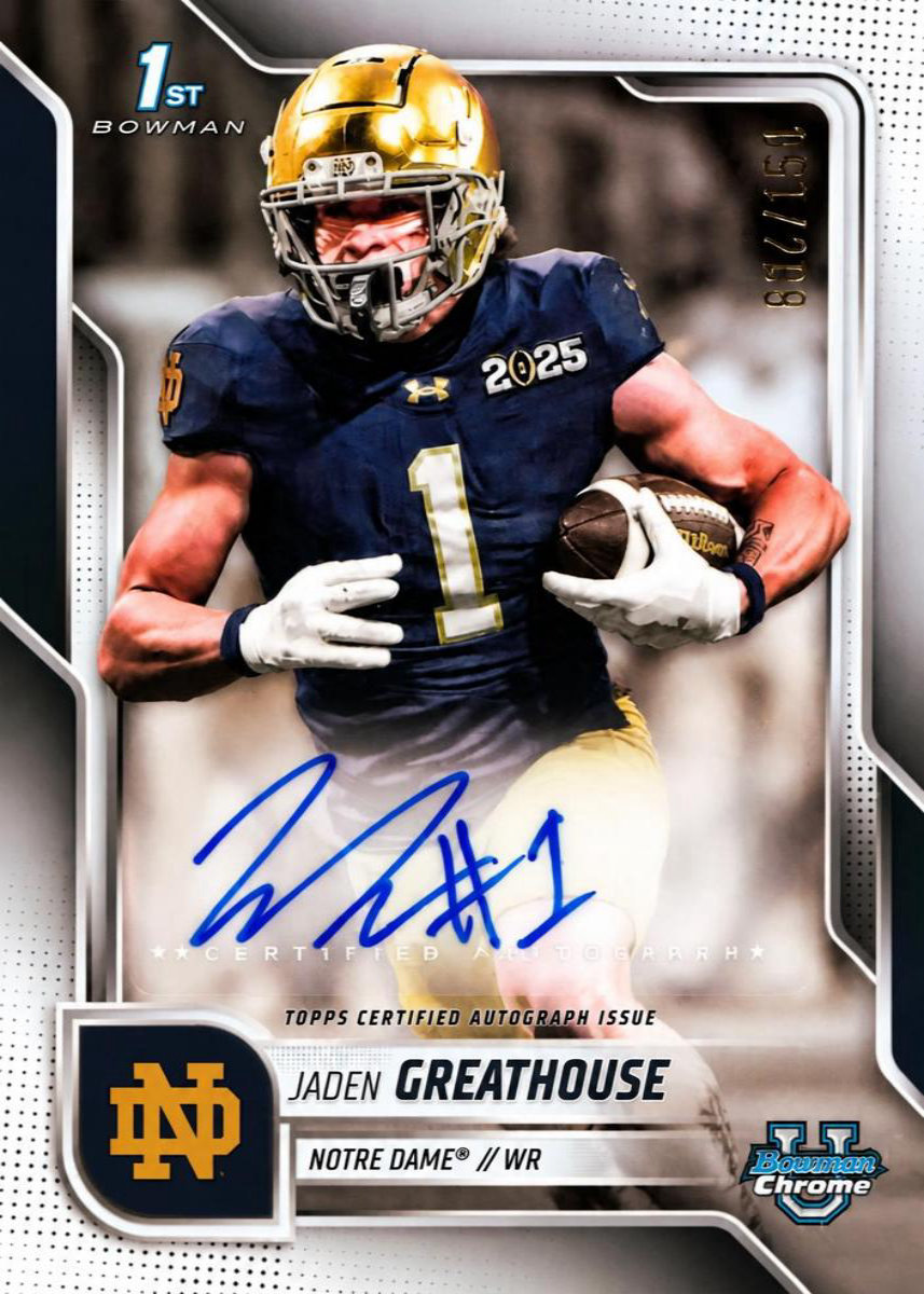 Jaden Greathouse 2025 Bowman Chrome U front