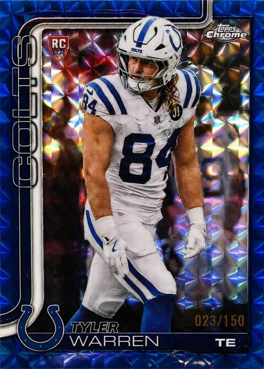 Tyler Warren 2025 Topps Chrome front