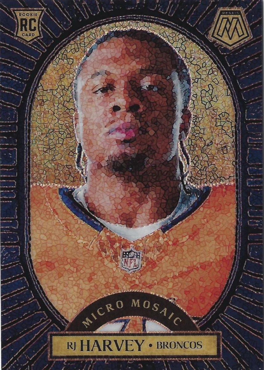 RJ Harvey 2025 Panini Mosaic front